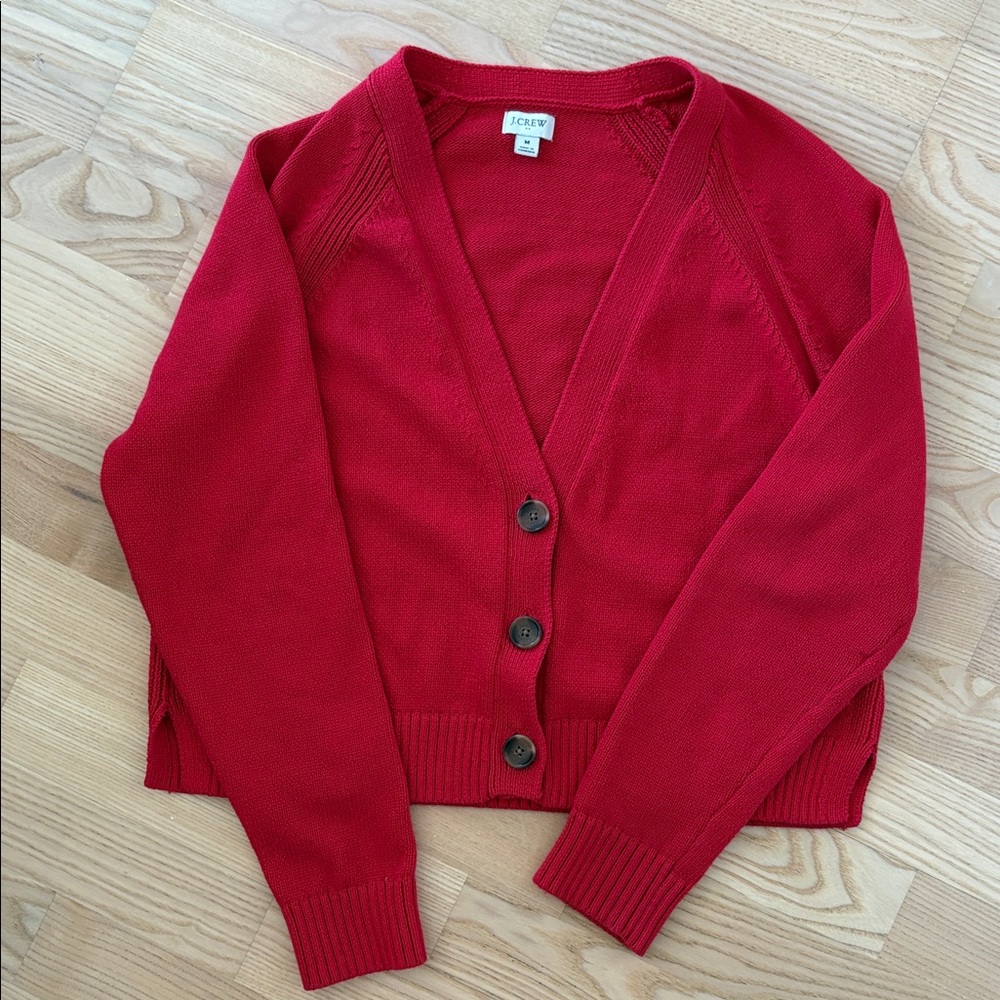 J. Crew Vibrant Red Knit Sweater
